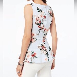 Floral Sleeveless Peplum Top